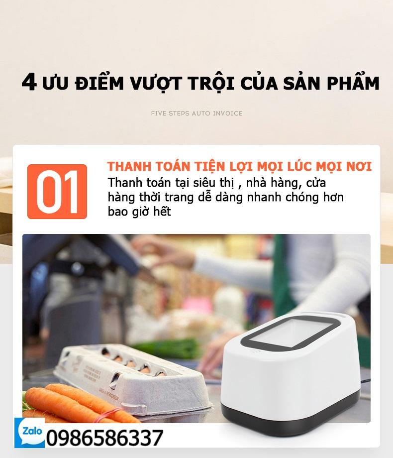 Máy quét mã vạch QR code ChiTeng T97  hỗ trợ thanh toán qua màn hình mobile