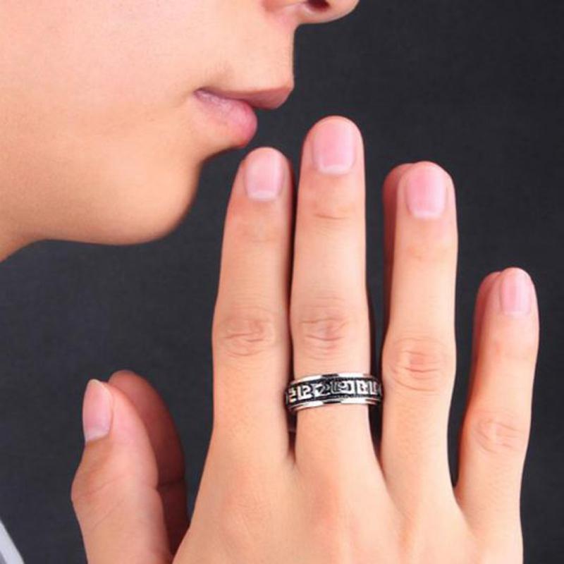 [FREESHIP MAX 15K][HCM]Nhẫn Om Mani Padme Hum N318 (Màu Bạc)