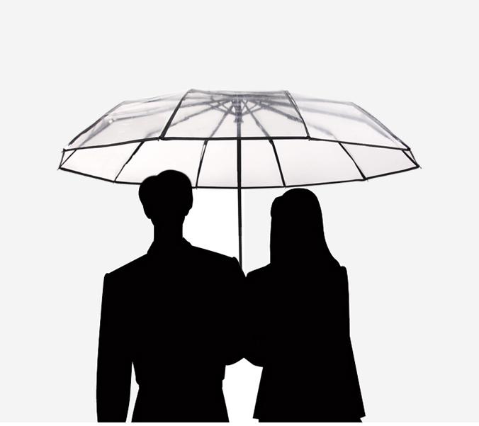 [HCM]Dù gấp trong suốt siêu gọn (Viền Màu Đen)