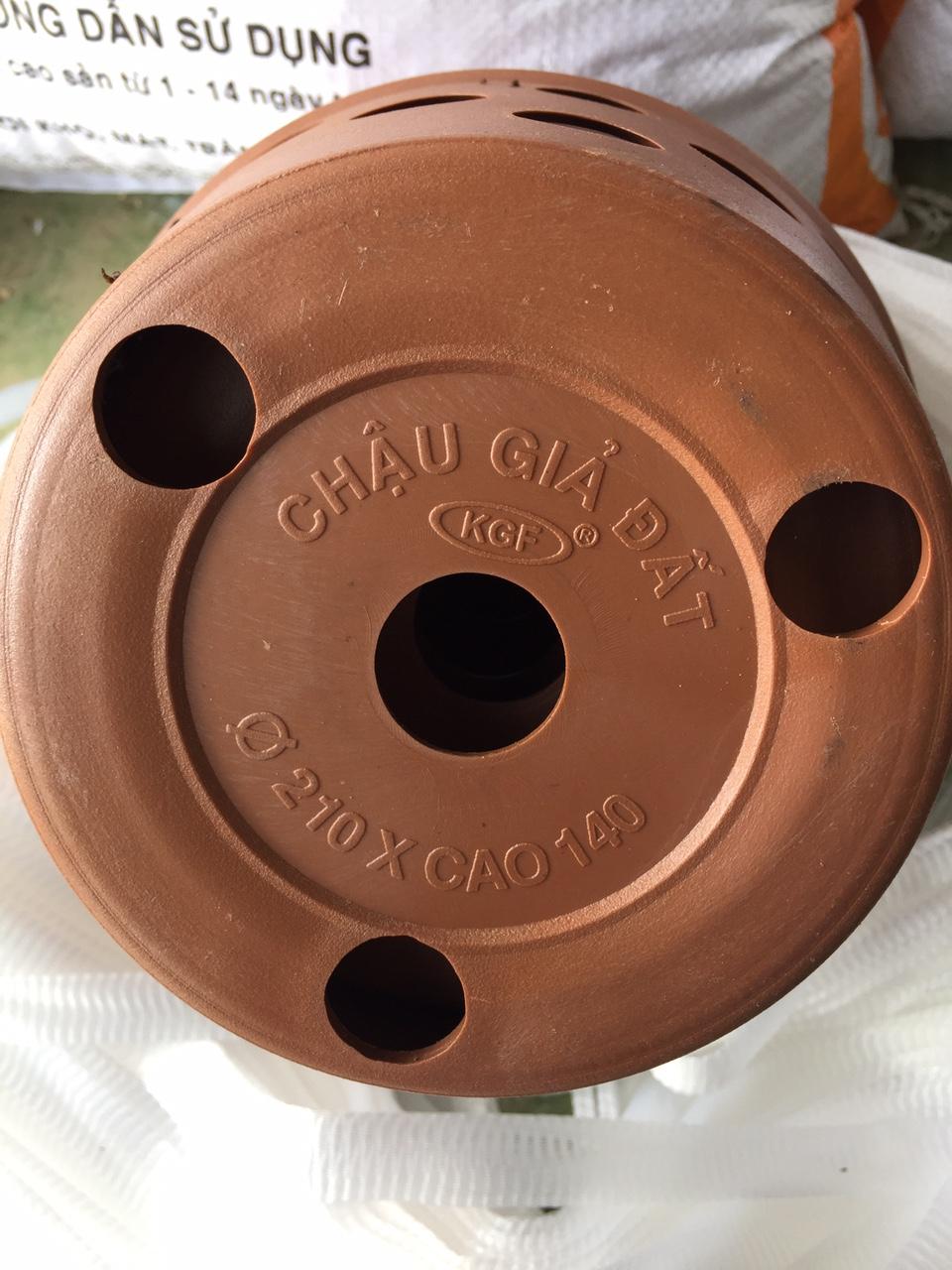 Combo 10 chậu giả đất phi 21 cao 14cm