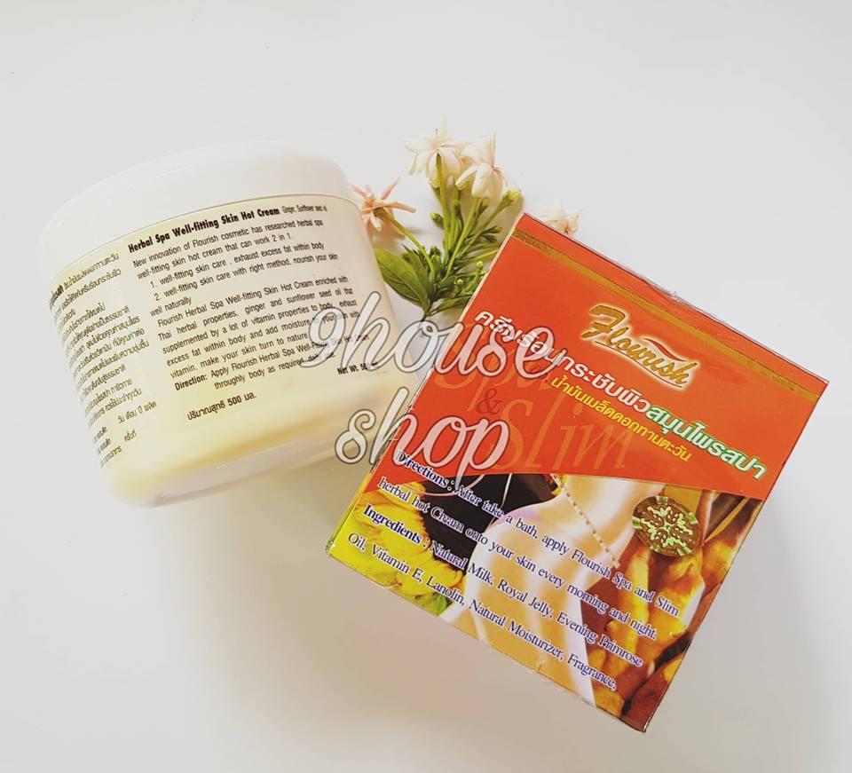 01 Hộp Kem Massage Mỡ Bụng Flourish Thái Lan 500ml