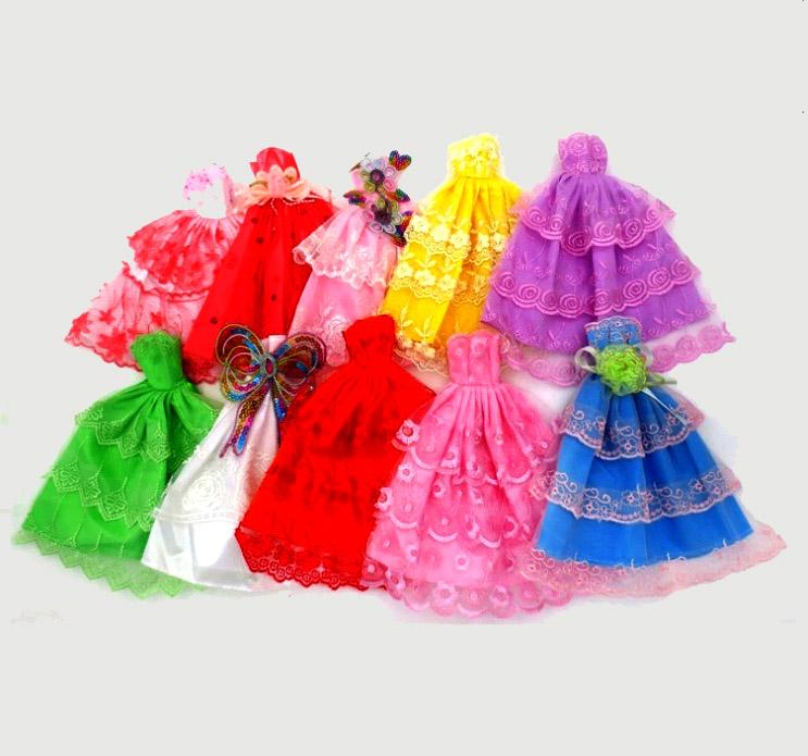 Bộ 05 Váy Đầm Dạ Hội Dành Cho Búp Bê 30cm