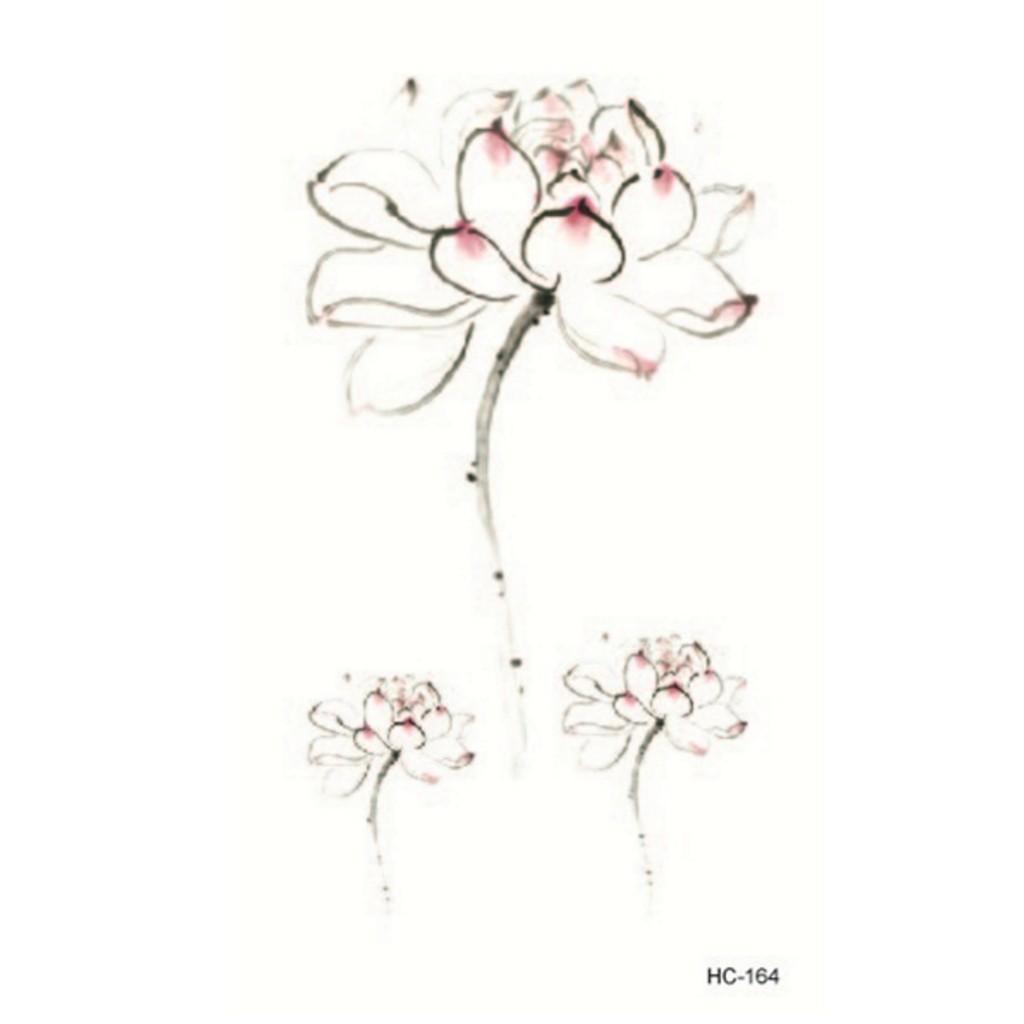 Hình xăm dan hoa sen album hoa bướm