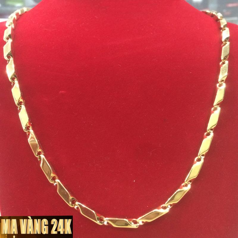 Vòng cổ nam mạ vàng 24k - Dây chuyền vàng hỏa tiễn sáng bóng lấp lánh không phai mầu ( ảnh thật 100% do shop tự chụp)