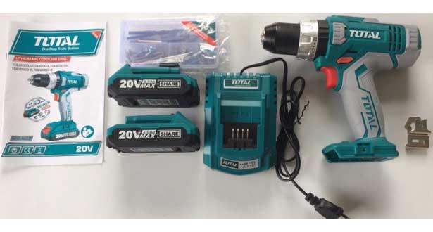 Máy khoan vặn vít dùng pin 47 chi tiết Total TDLI2003 (20V)