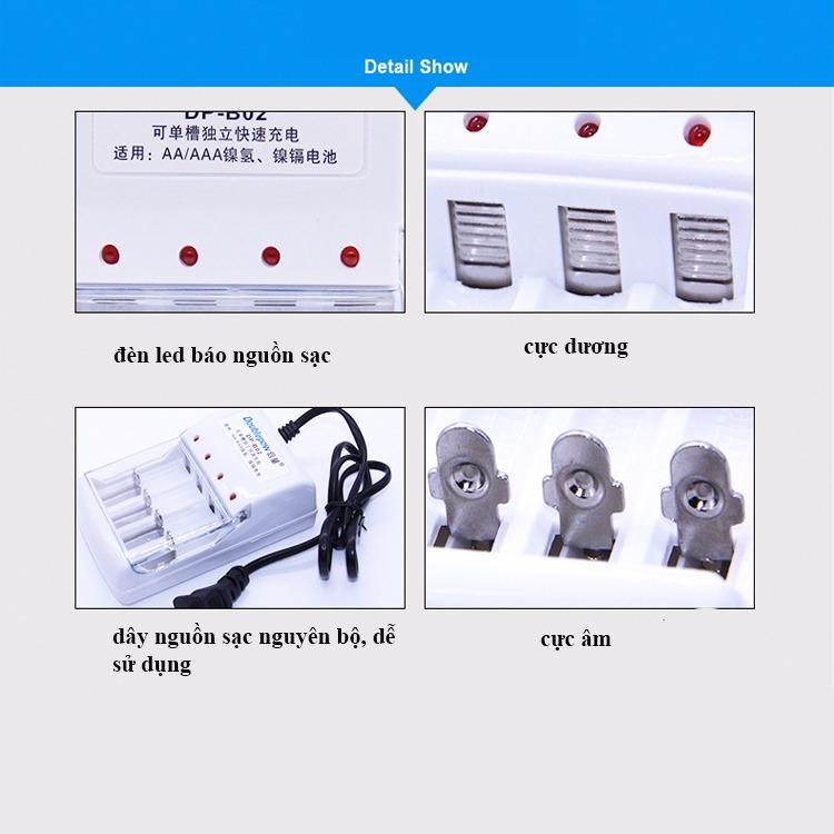 Bộ sạc pin AA/ AAA – Tặng 4 cục pin sạc