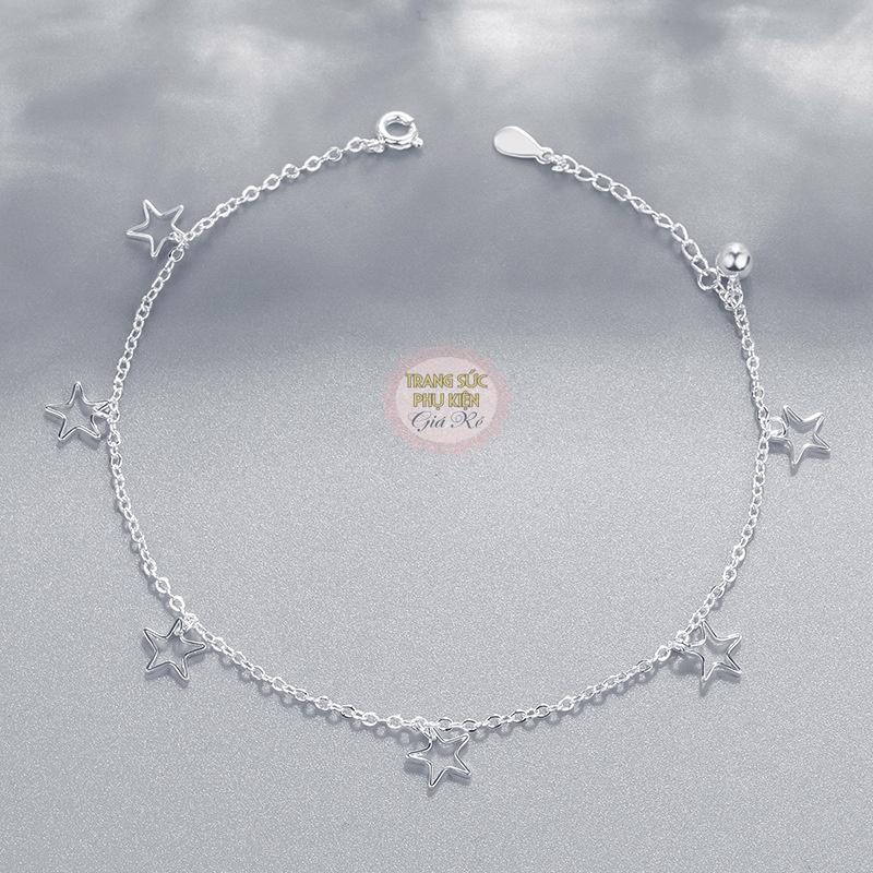 [HCM]Lắc chân hình ngôi sao HK Bạc LC08
