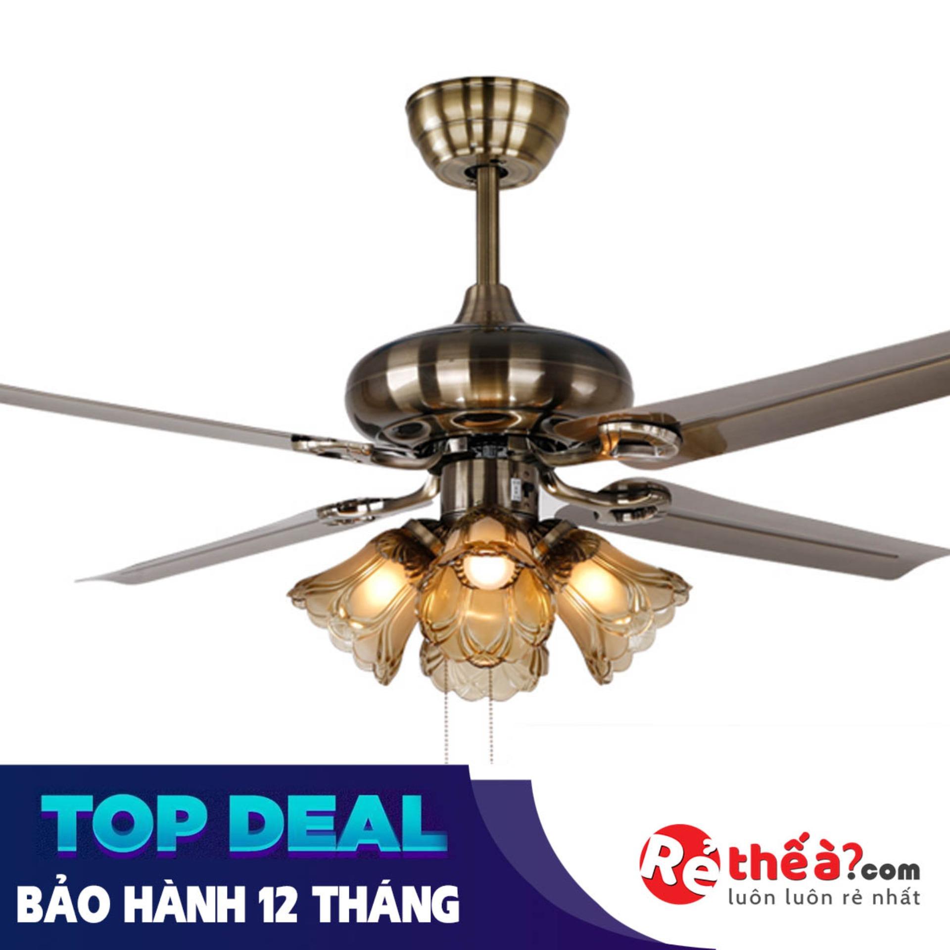 QUẠT TRẦN ĐÈN TRANG TRÍ GIẢ CỔ CHÂU ÂU KAYEE 42 JY – 5323A