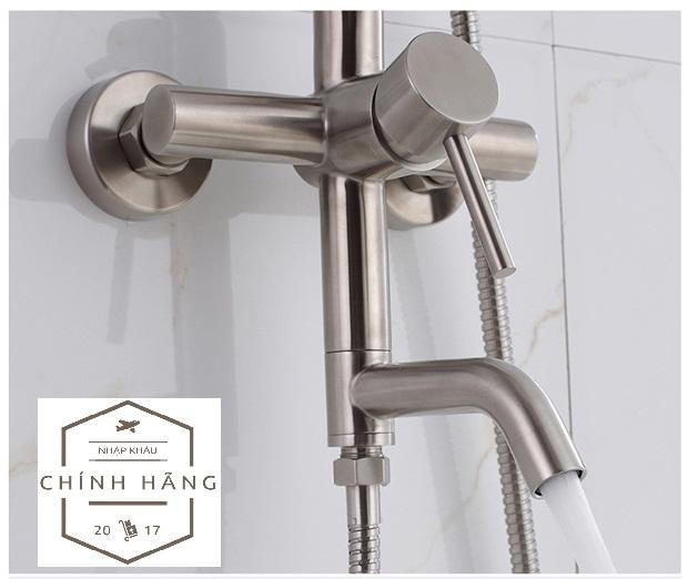 Bộ sen cây tắm nóng lạnh Bộ vòi sen tắm nóng lạnh Inox SUS304 Tròn (Bảo hành toàn quốc 2 năm)