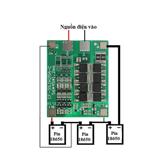 MẠCH SẠC VÀ BẢO VỆ PIN 12V 3S 25A