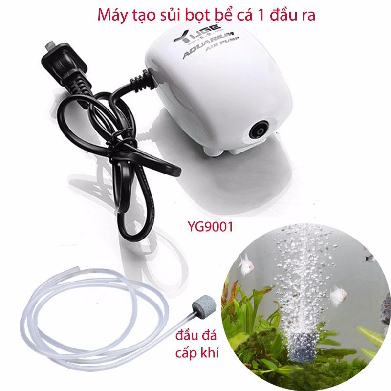 Máy bơm tạo bọt khí oxy cho bể cá cảnh 1 đầu YG9001 loại nhỏ