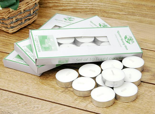 10 VIÊN  NẾN LOẠI 1 - TEALIGHT CHÁY ĐỦ 4 TIẾNG (10 viên)