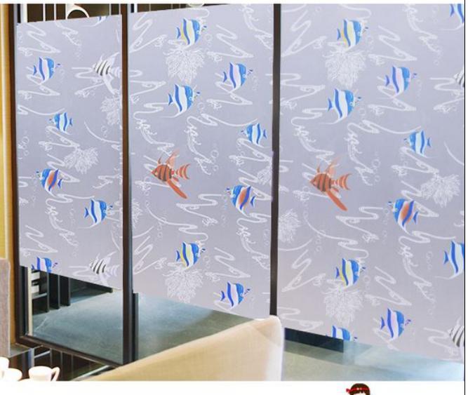 Cuộn 5m decal giấy dán kính mờ khổ rộng 0.45m có sẵn keo