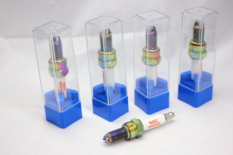 Bugi IRIDIUM  3 Chấu Bạch Kim MC Racing Chân Dài gắn Exciter Kim hoàng kim