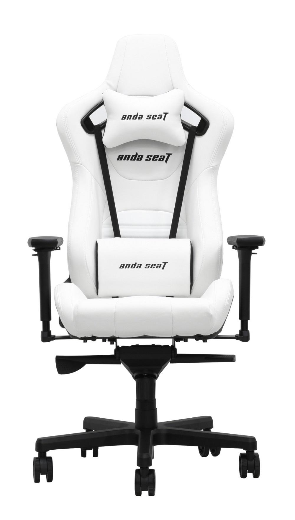 Anda Seat Infinity King Pure White - Full PVC Leather 4D Armrest Gaming Chair