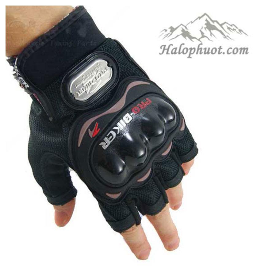[HCM]Găng tay phượt Pro-Biker cụt ngón đen