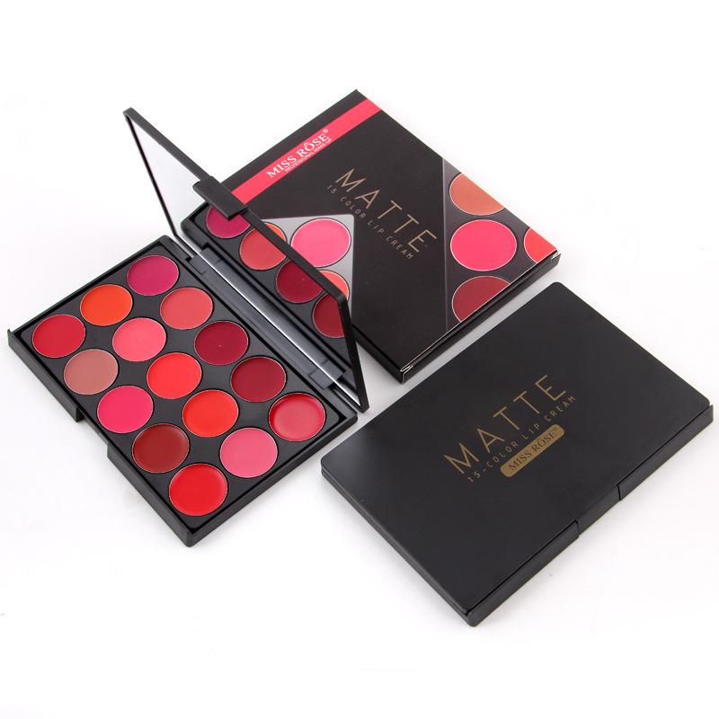 Bảng son lỳ 15 màu MISS RÔSE