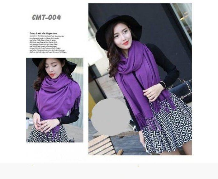 Khăn choàng cổ Cao cấp  cashmere một màu 05