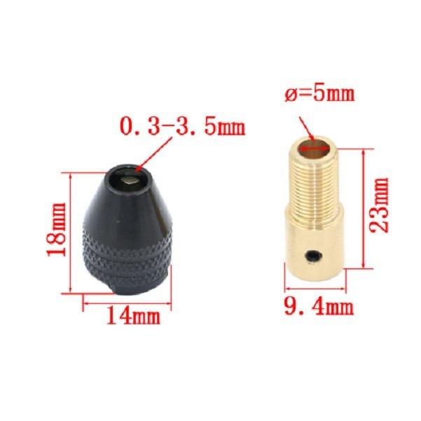Đầu kẹp mũi khoan cho Motor trục 3.17mm