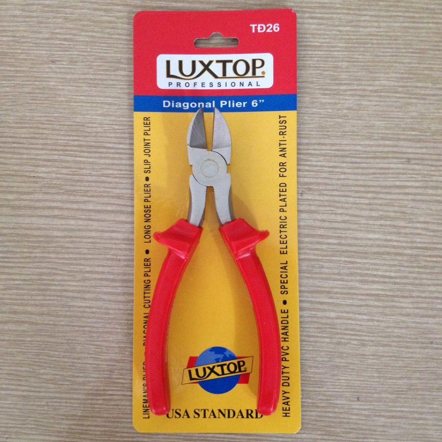 Kìm cắt LUXTOP -  tay màu đỏ cắt 6/150mm