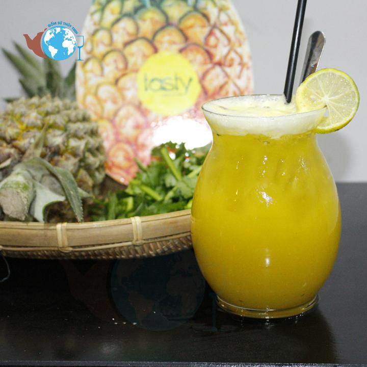 Ly thuỷ tinh uống sinh tố hình bầu dục 480ml