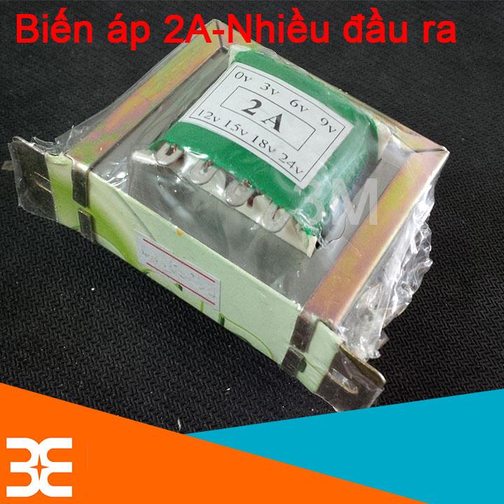 Biến Áp 2A Nhiều Đầu Ra 0V 3V 6V 9V 12V 15V 18V 24VAC - Hoàn Cầu