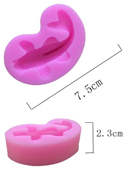 [HCM]Khuôn silicon 3D hình cá chép 5cm