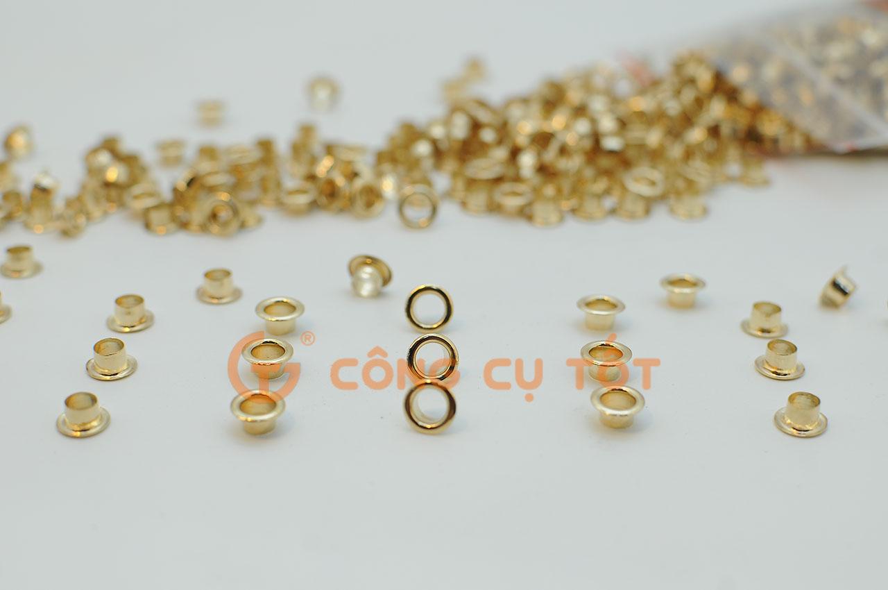 Khoen Ore 4mm bằng đồng mạ vàng túi 100