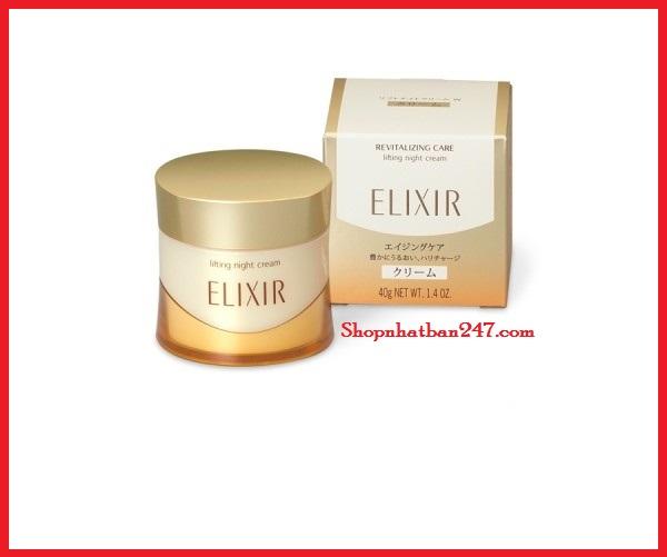 Kem dưỡng đêm Shiseido Elixir Lifting Night Cream 40g (PHÂN PHỐI SỈ & LẺ/ 0946707283)
