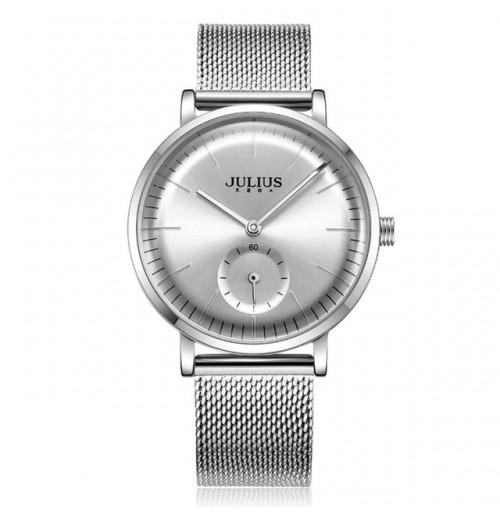 ĐỒNG HỒ NỮ JA-1065A JULIUS HÀN QUỐC DÂY THÉP (TRẮNG BẠC)