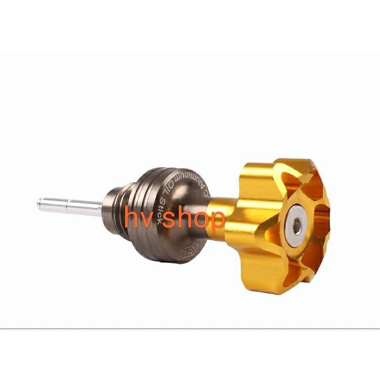 Ti nhot xe may cây ty thăm nhớt biker gắn xe máy ( vàng )