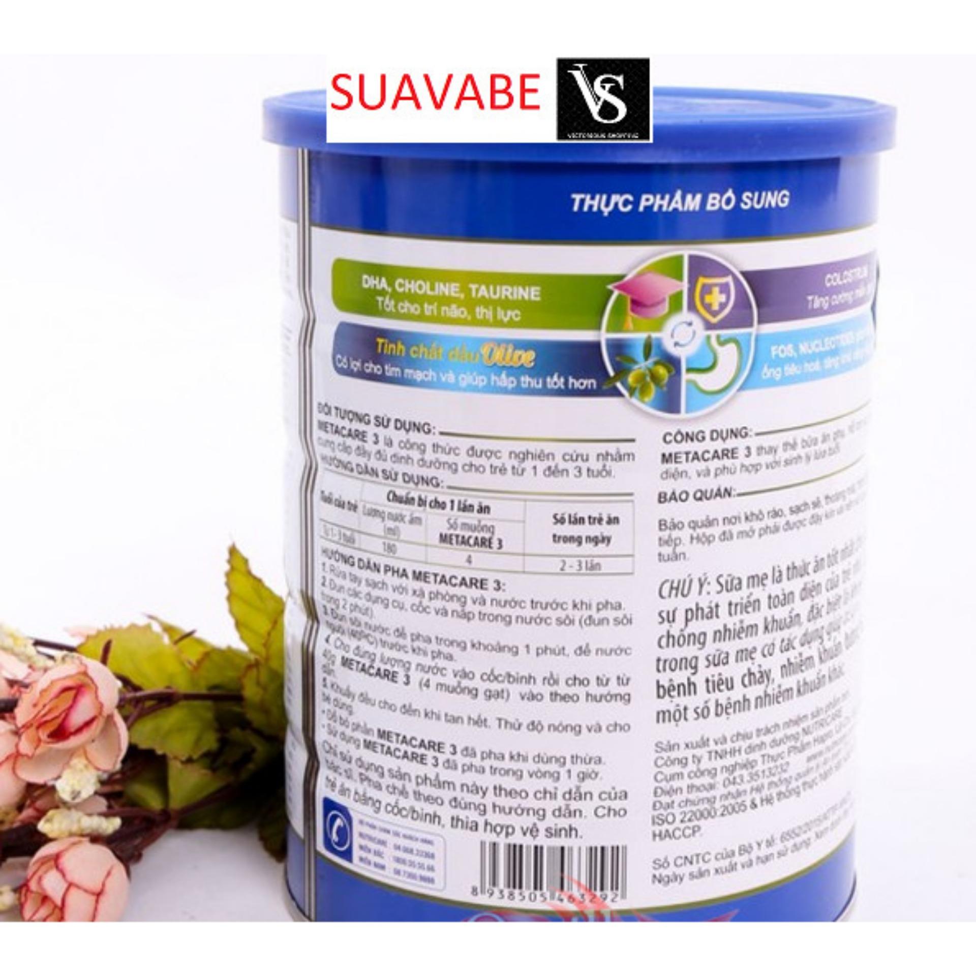 [Mẫu mới] Sữa Meta Care 3 Olive 900g
