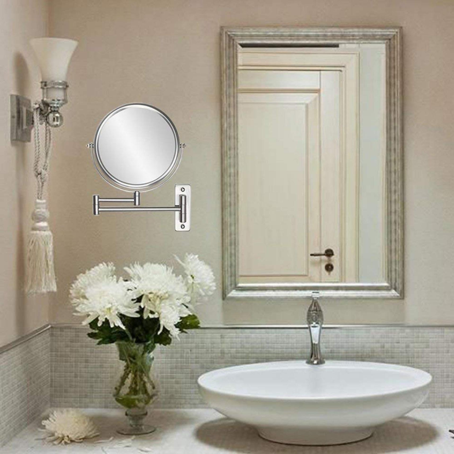 Gương trang điểm treo tường 2 mặt - Gương trang điểm phòng tắm, 2 mặt, phóng to, gắn tường