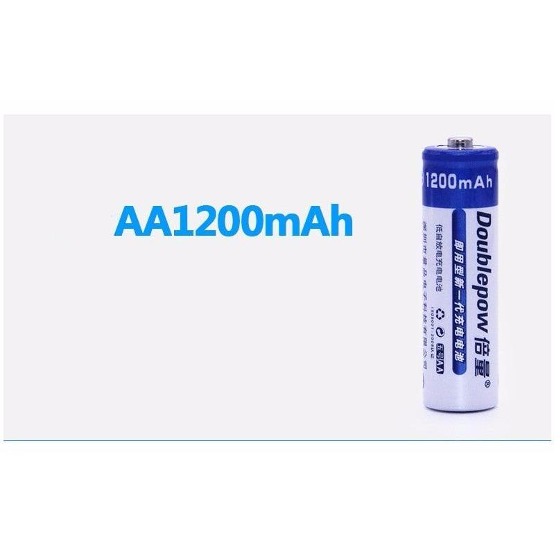 Bộ 4 viên pin tiểu sạc Doublepow AA 1200mAh