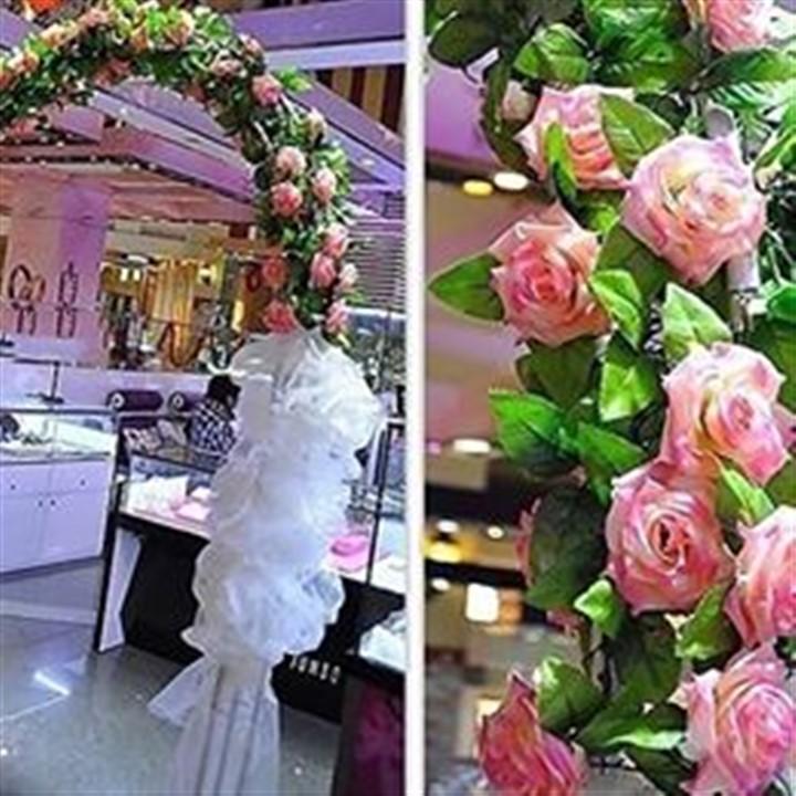 Set 5 dây Hoa hồng leo trang trí siêu đẹp dài 2.4m - hoa giả- hoa lụa cao cấp