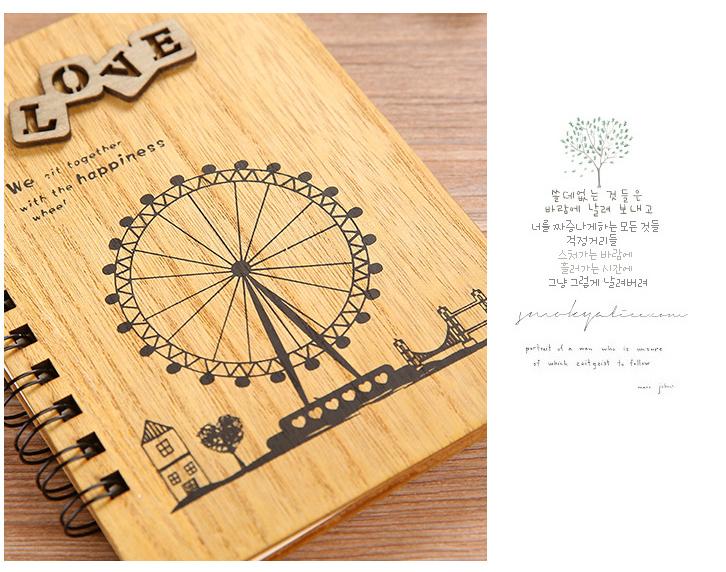Sổ tay gỗ LOVE (40 tờ, 80 trang)