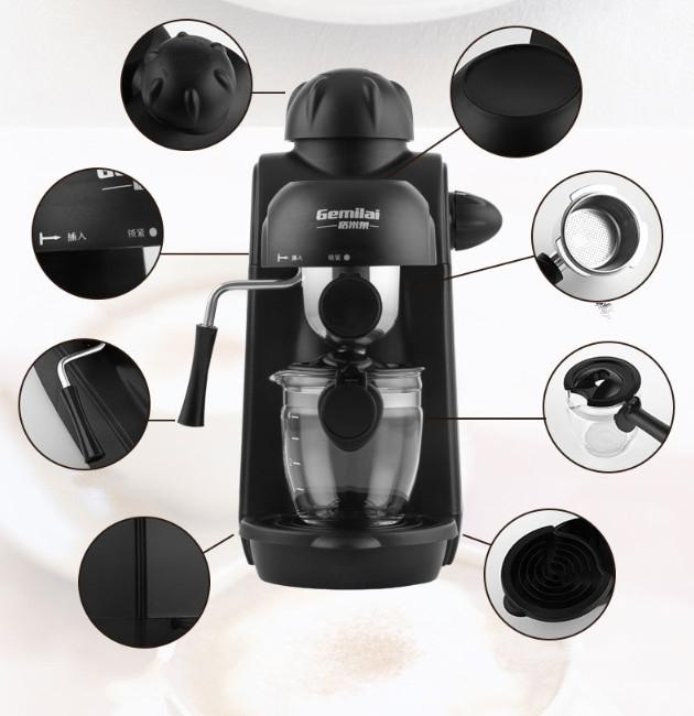 Máy pha cà phê Espresso Italian Gemi Home office commercial (1- 4ly)
