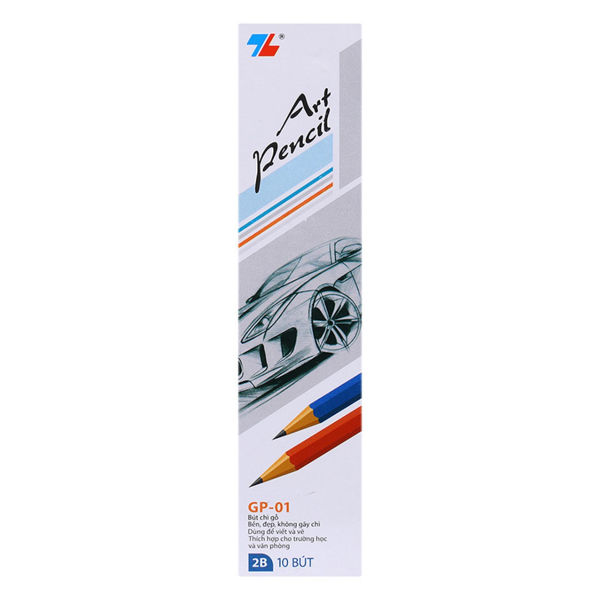 [HCM]HỘP 10 BÚT CHÌ CHUỐT THIÊN LONG GP-01 (2B)