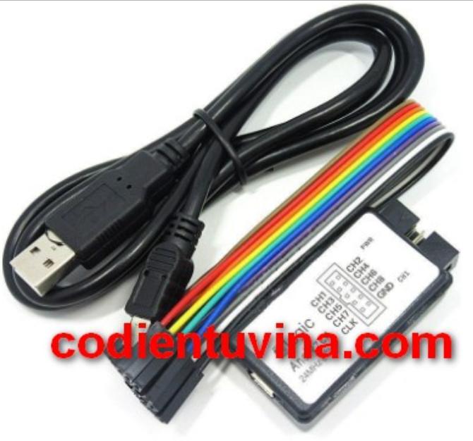 Mạch usb saleae logic analyzer - 8 kênh-24mhz