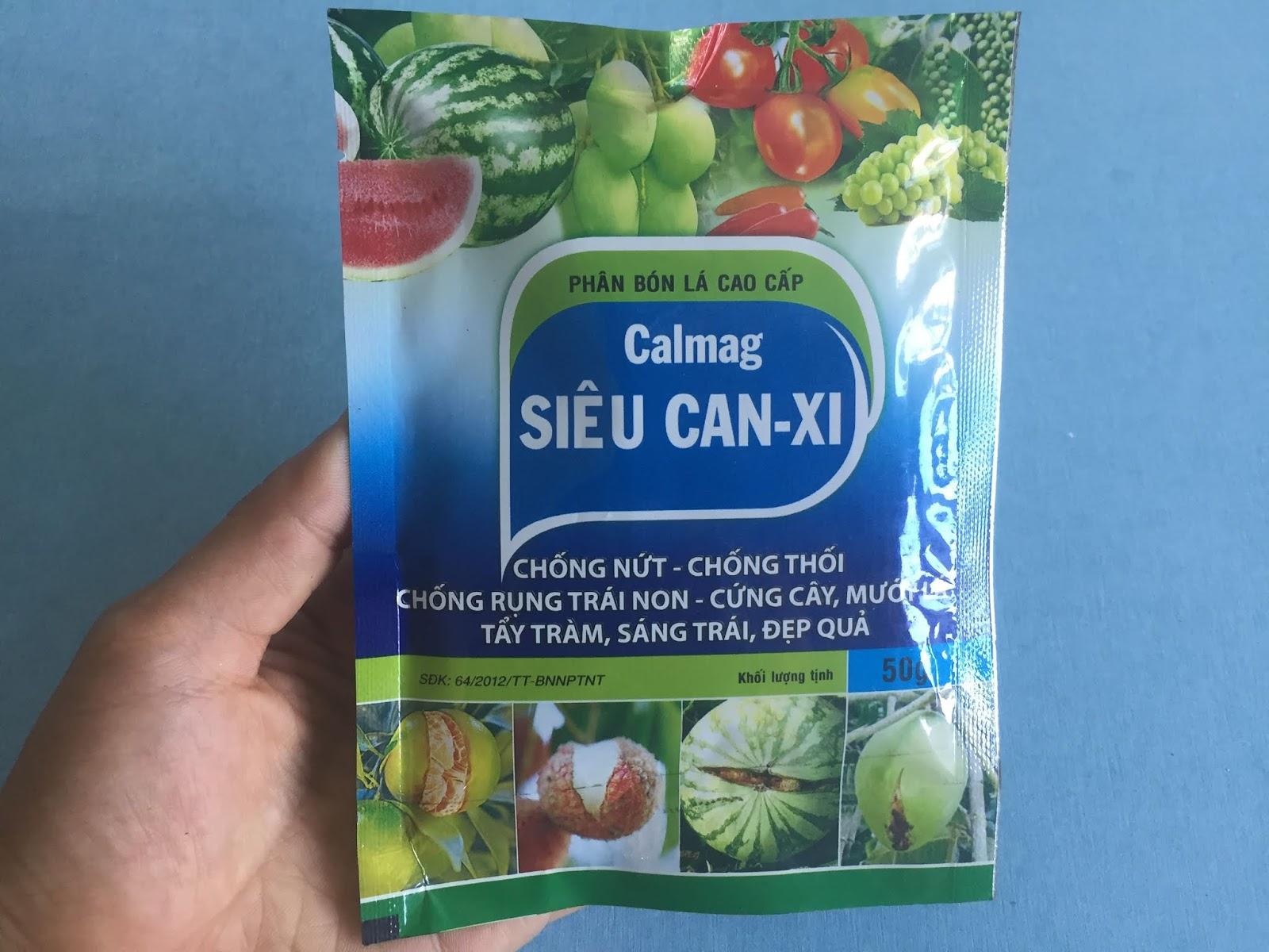 4 gói Phân bón lá cao cấp siêu Canxi