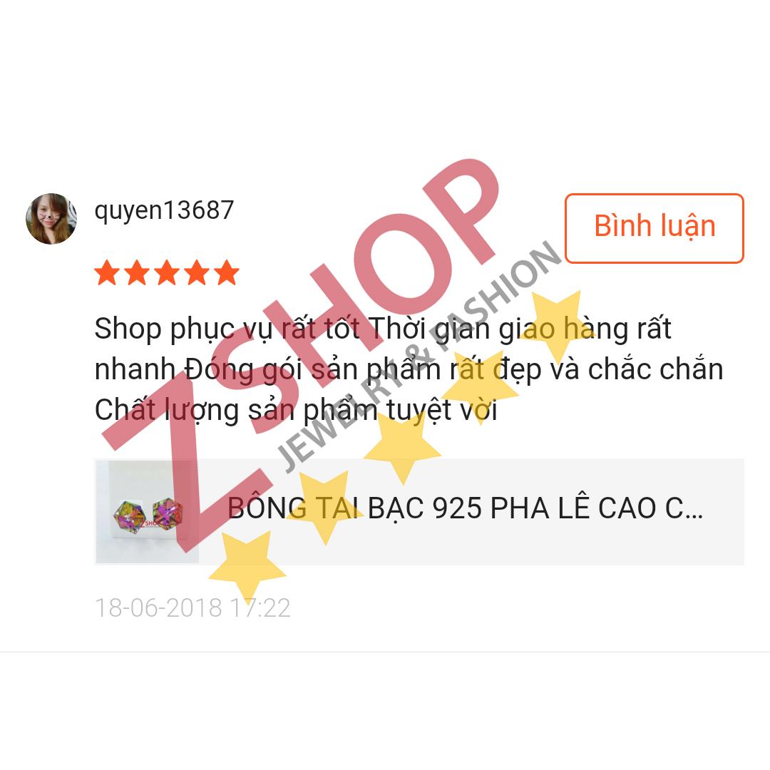 Bông tai bạc 925 - pha lê cao cấp B011
