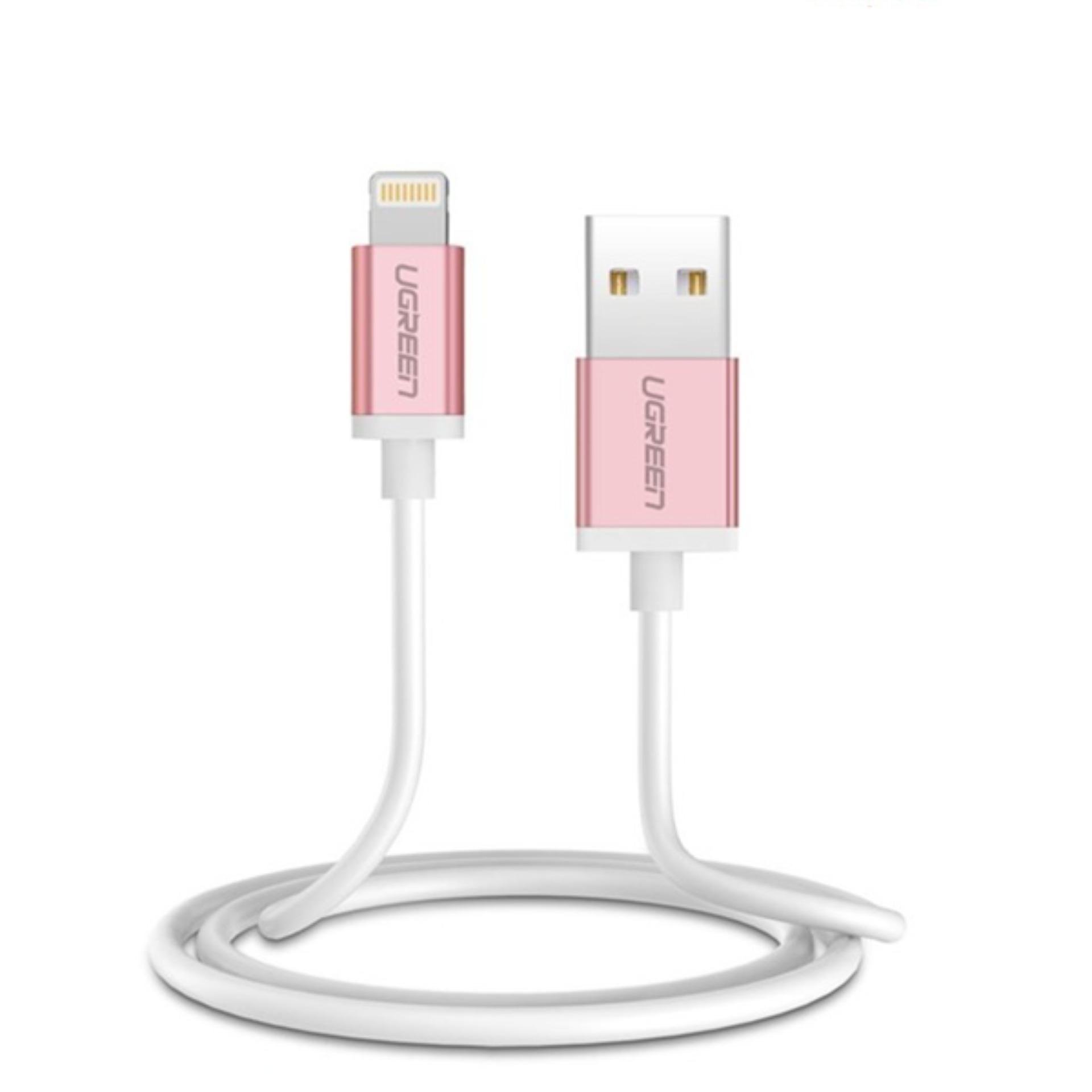 Cáp USB Lightning 2M vỏ nhôm Ugreen 10467 (Trắng)