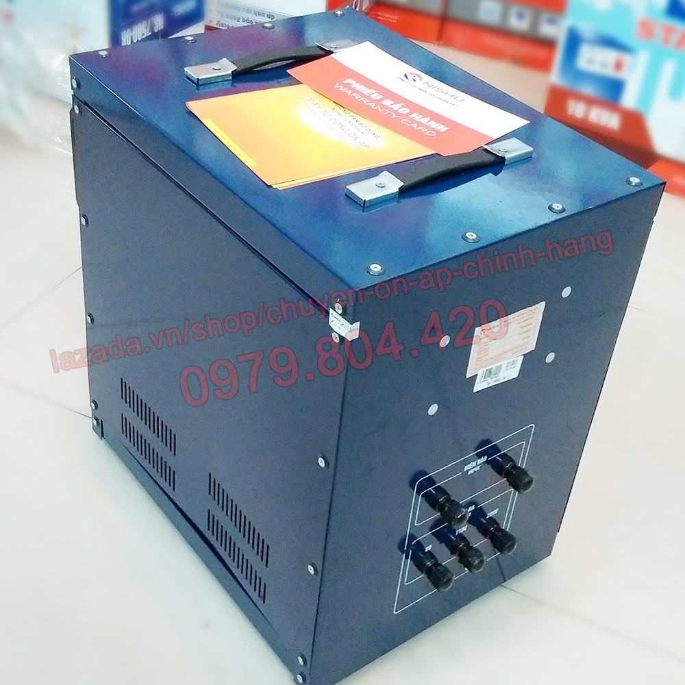 Ổn Áp Nishu 10KVA DR-I dải 50-250V, bảo hành 4 năm, 100% dây đồng