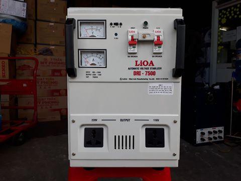 Ổn áp LiOA 7,5KVA dải 90V-250V DRI-7500 II thế hệ mới, dây đồng 100%