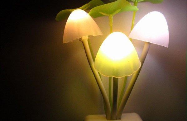 phụ kiện nhà cửa Đèn led ngủ cảm ứng thông minh tự động bật tắt hình cây nấm