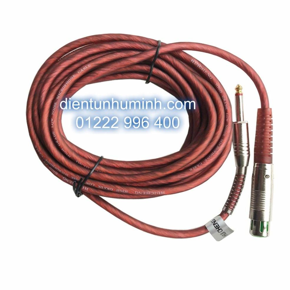Dây micro - Dây Jack canon cái 6ly 6m lõi đồng