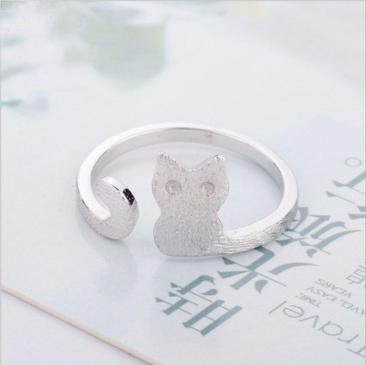 Nhẫn nữ  hình mèo Simple Style phong cách Châu Âu (NN01)