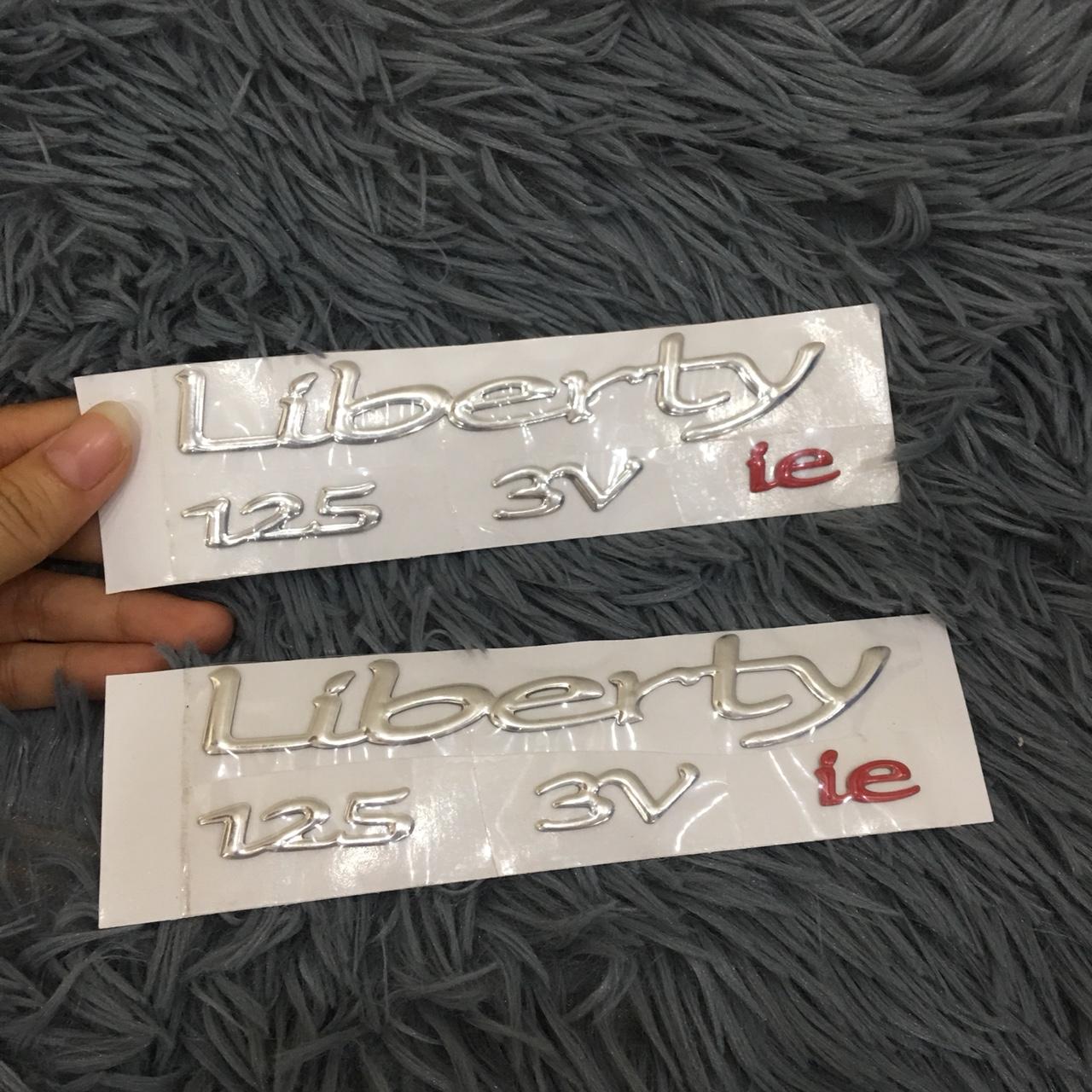 A đây rồi - Dành riêng cho xe LIBERTY 125 3V ie bộ tem nổi trang trí xe cực chất chơi M128-màu bạc-33