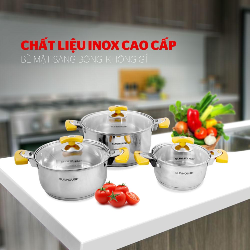 Bộ nồi inox 5 đáy SUNHOUSE SH787