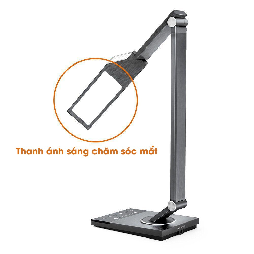 Đèn LED để bàn, đèn học chống cận, đèn ngủ thông thông minh TaoTronics TT-DL16, 12W, 5 chế độ ánh sáng, 6 mức sáng, thân kim loại - An Tiến